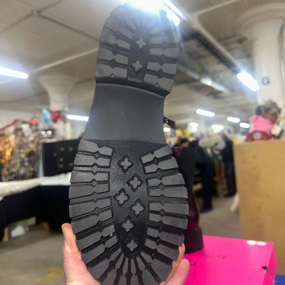 Torrid Burgundy Combat boot - 11.5 - Picture 3 of 3